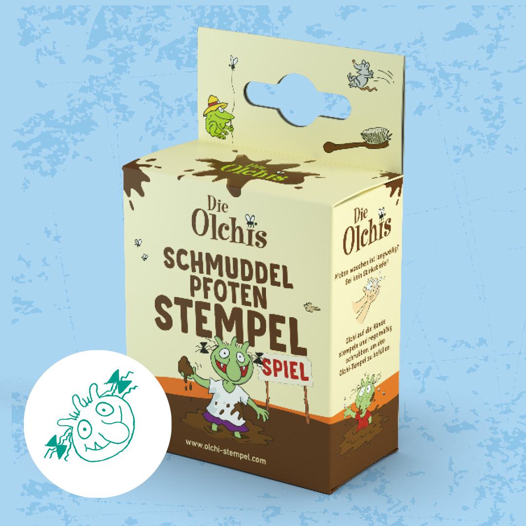 Schmuddelpfoten-Stempel Modell Olchi Mädchen