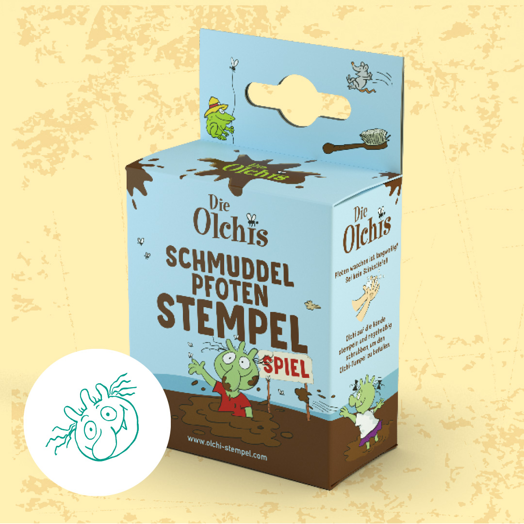 Schmuddelpfoten-Stempel Modell Olchi Junge